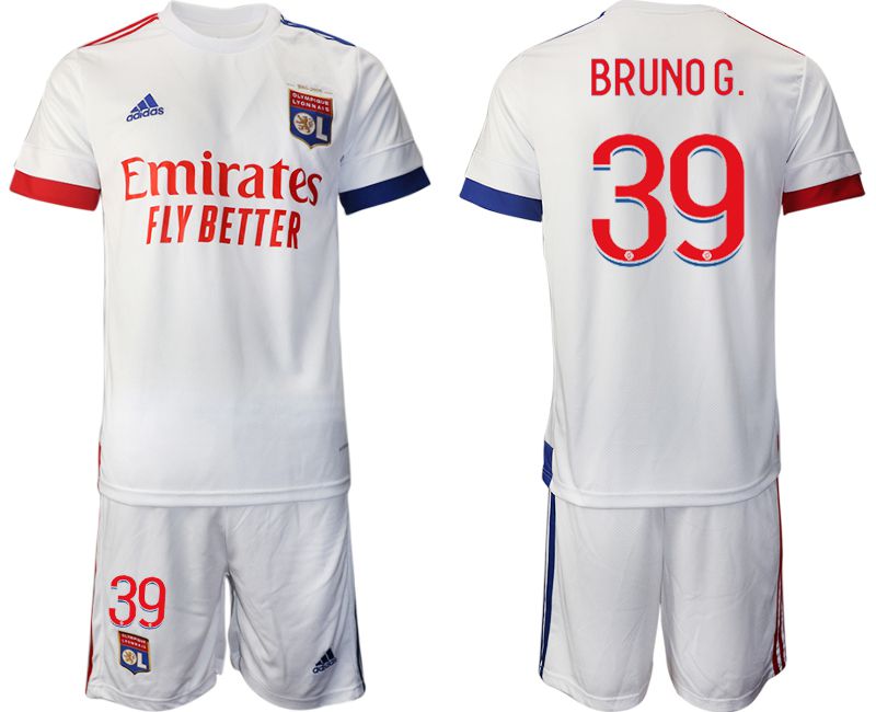 Men 2020-2021 club Lyon home #39 white Soccer Jerseys